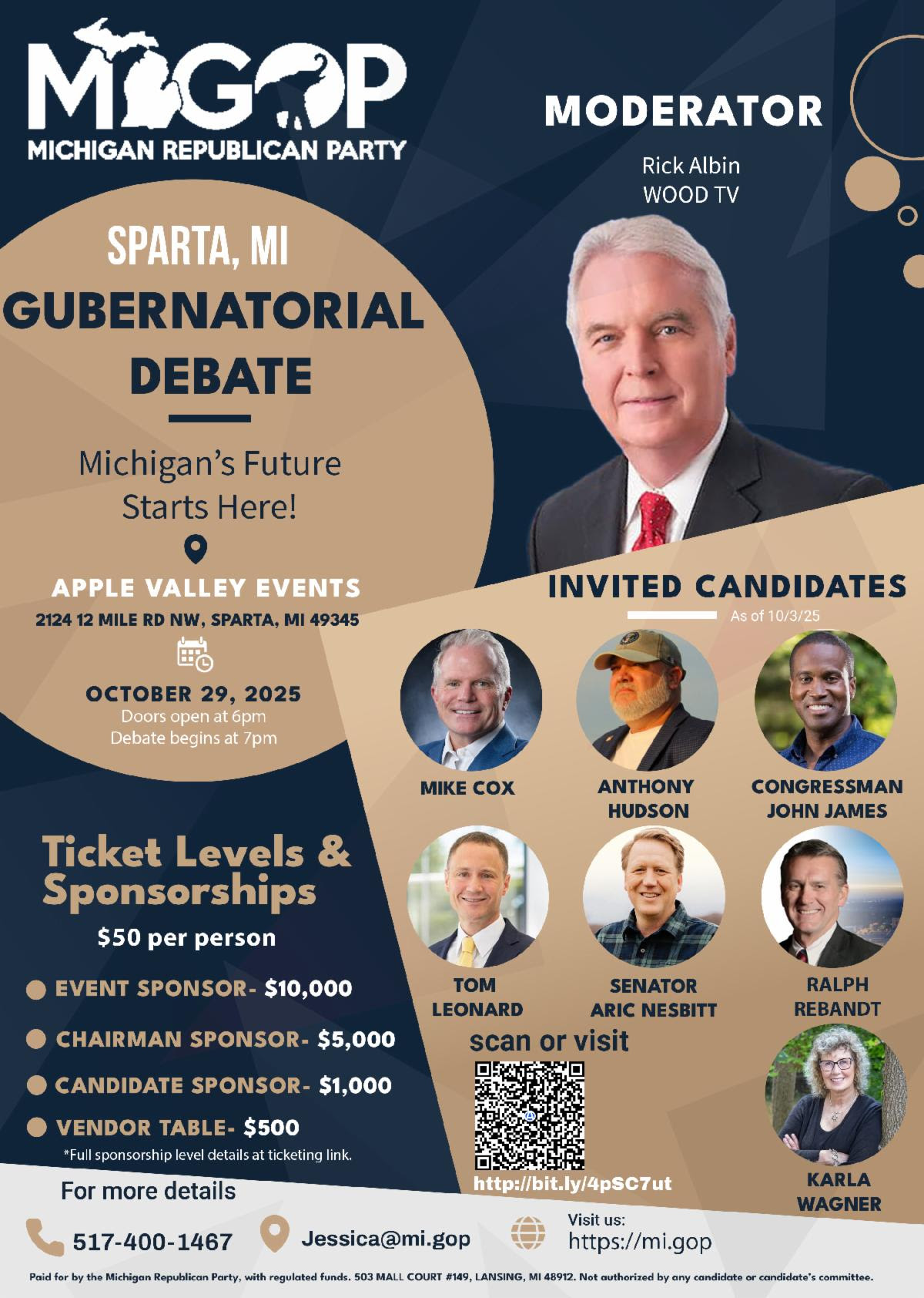 Michigan GOP Gubernatorial Debate - Sparta