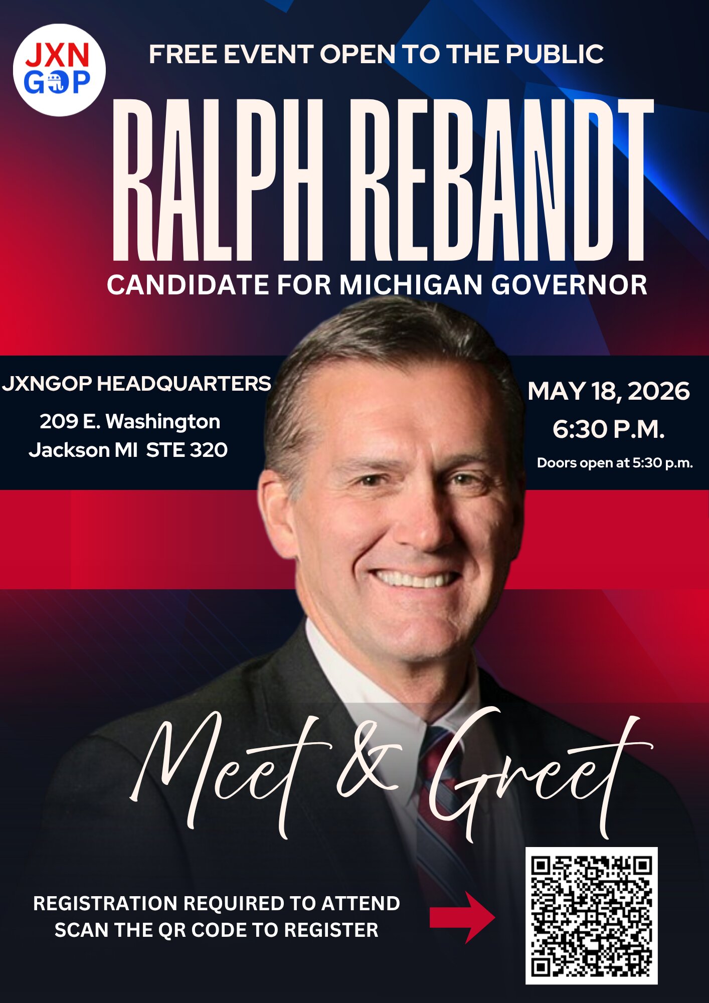 Meet and Greet with Ralph Rebandt - Jackson County GOP Headquarters